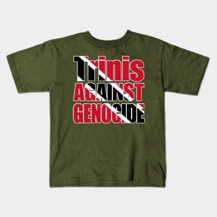 Trinis Against Genocide - Flag Colors - Back Kids T-Shirt